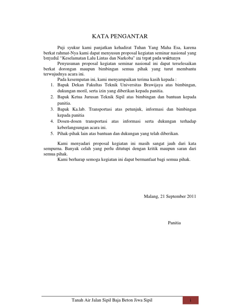 Kata Pengantar Proposal