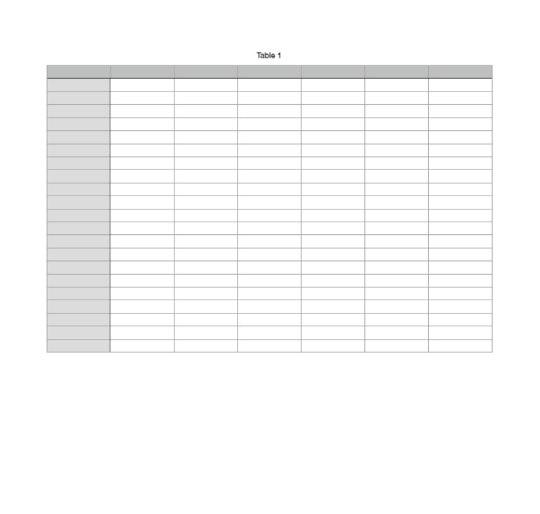 Table 1 | PDF
