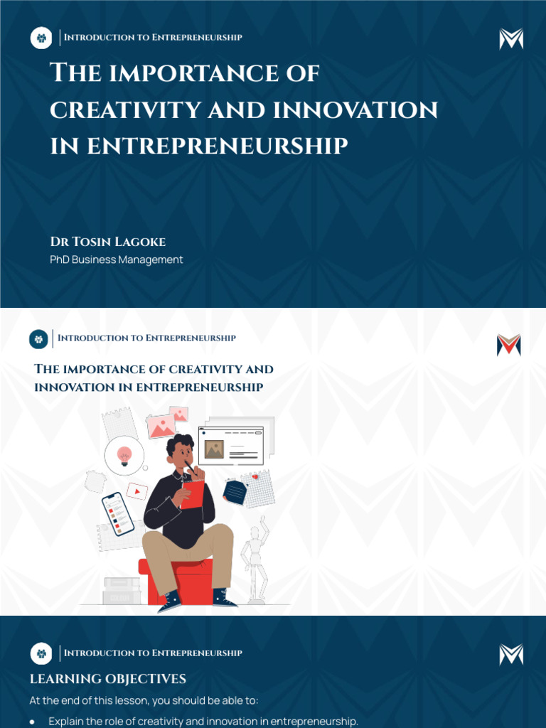 Creativity and Innovation in Entrepreneurship | PDF | Entrepreneurship ...