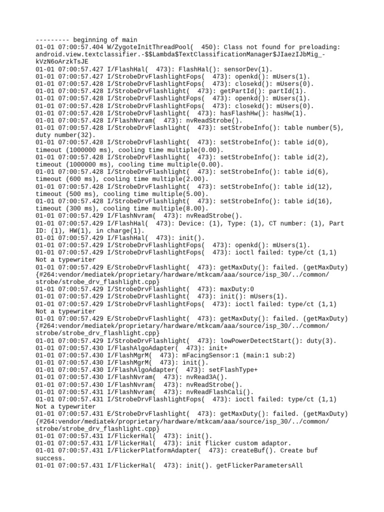 Flashlight Driver Initialization Logs | PDF | Software | Computer ...