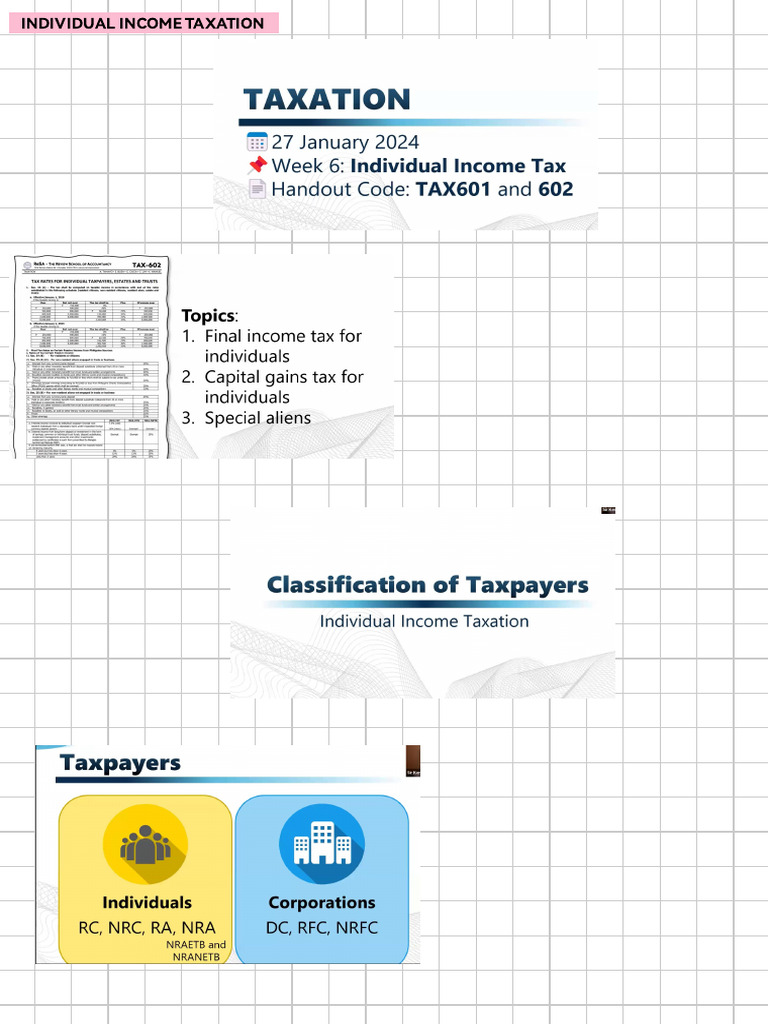 Individual Income Taxation Notes | PDF