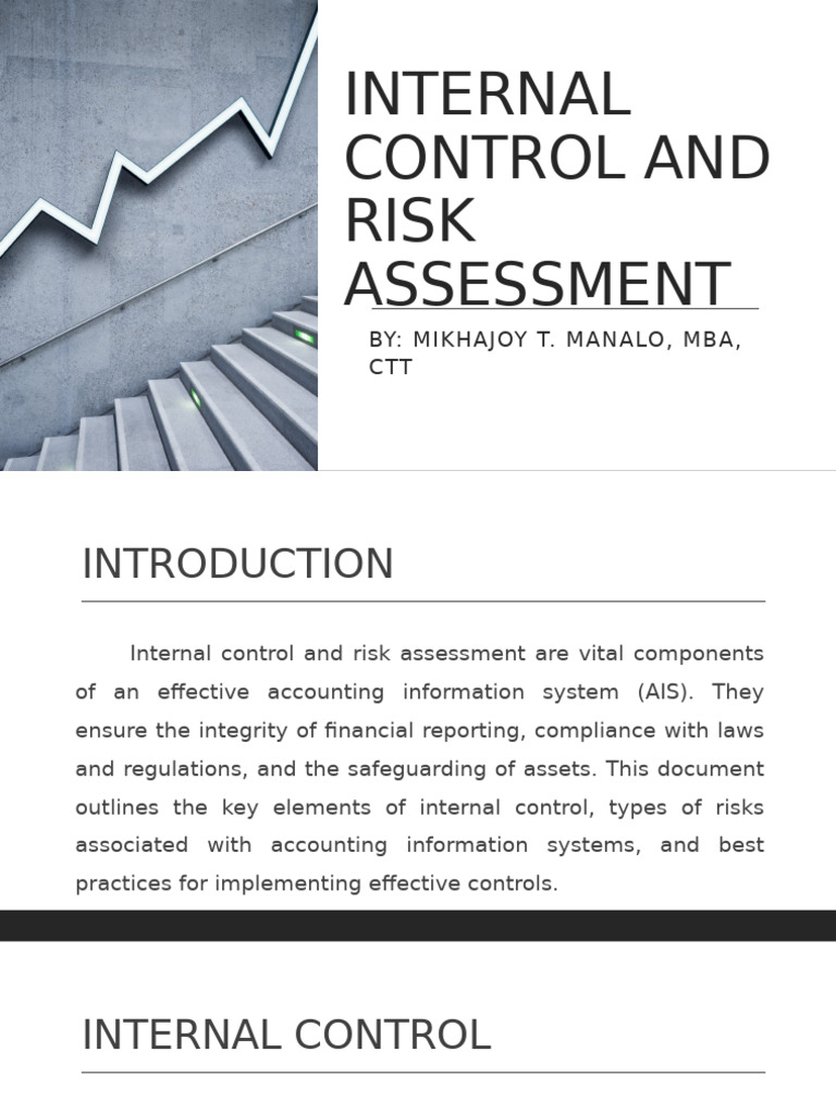 Internal Control & Risk Assessment Guide | PDF | Internal Control ...
