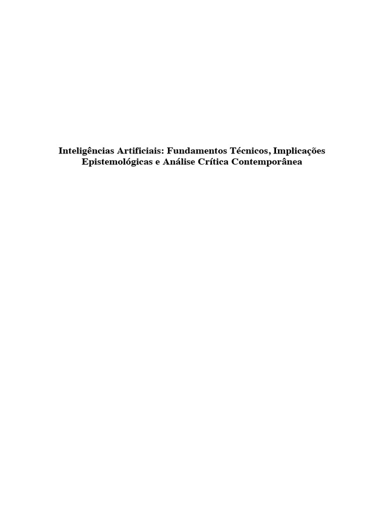 Fundamentos e História da Inteligência Artificial | PDF | Inteligência ...