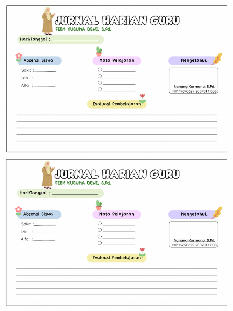 Jurnal Harian Guru | PDF