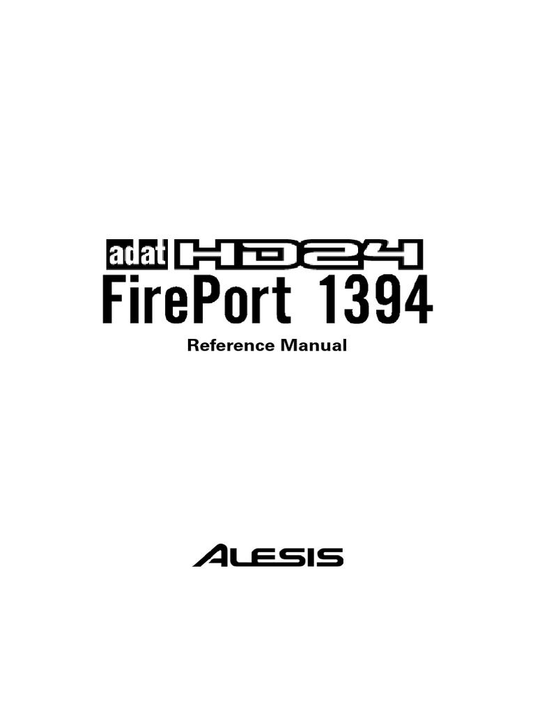 Alesis FirePort 1394 Reference Manual | PDF | Computer File | Directory ...