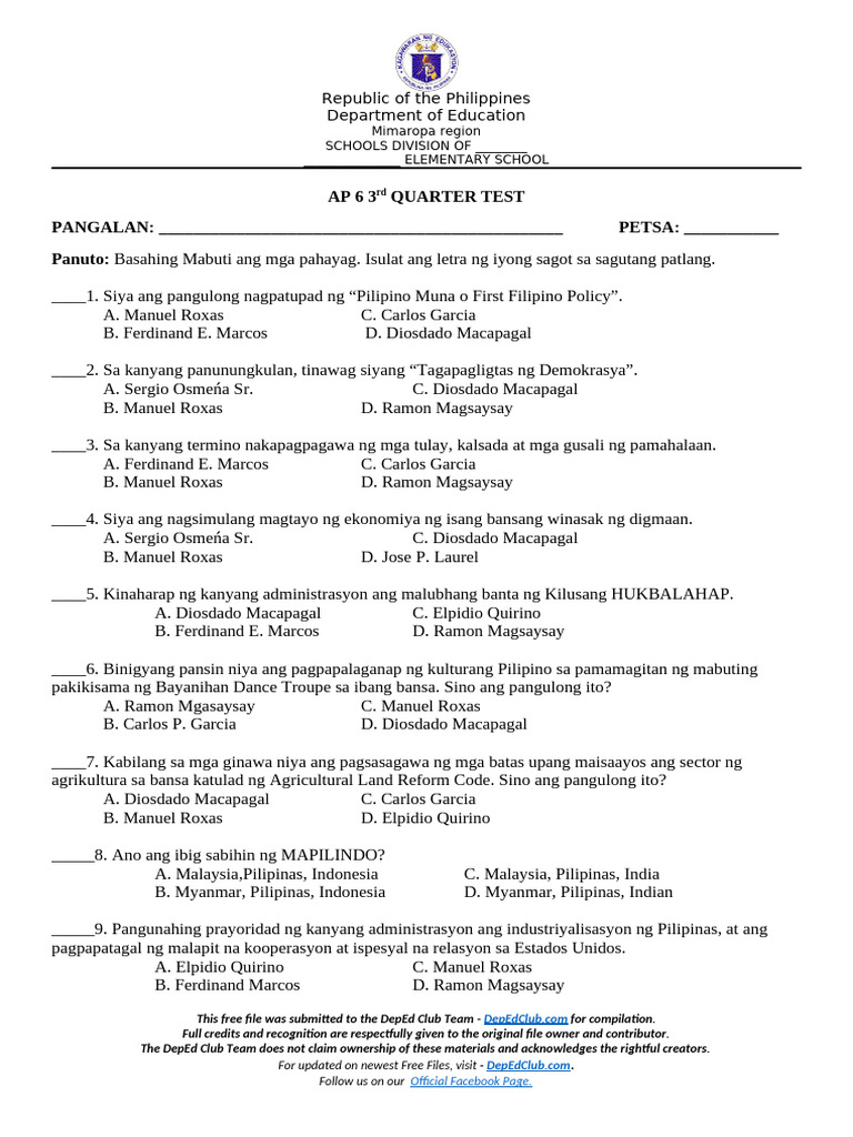DTC - PT q3 - Ap 6 - With Tos Key v5 | PDF