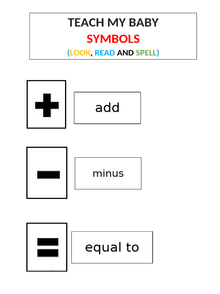 MATHS 1 Symbols | PDF