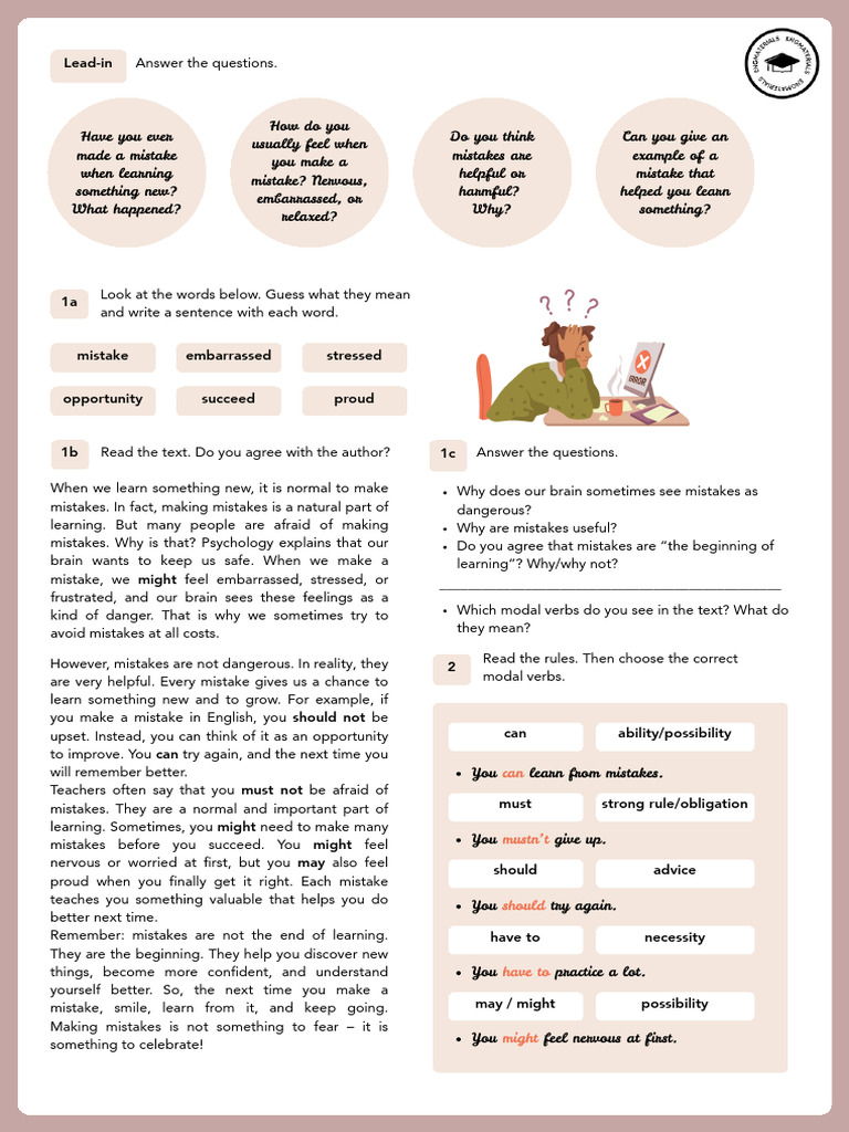 Learning from Mistakes: Embrace Growth | PDF | Verb