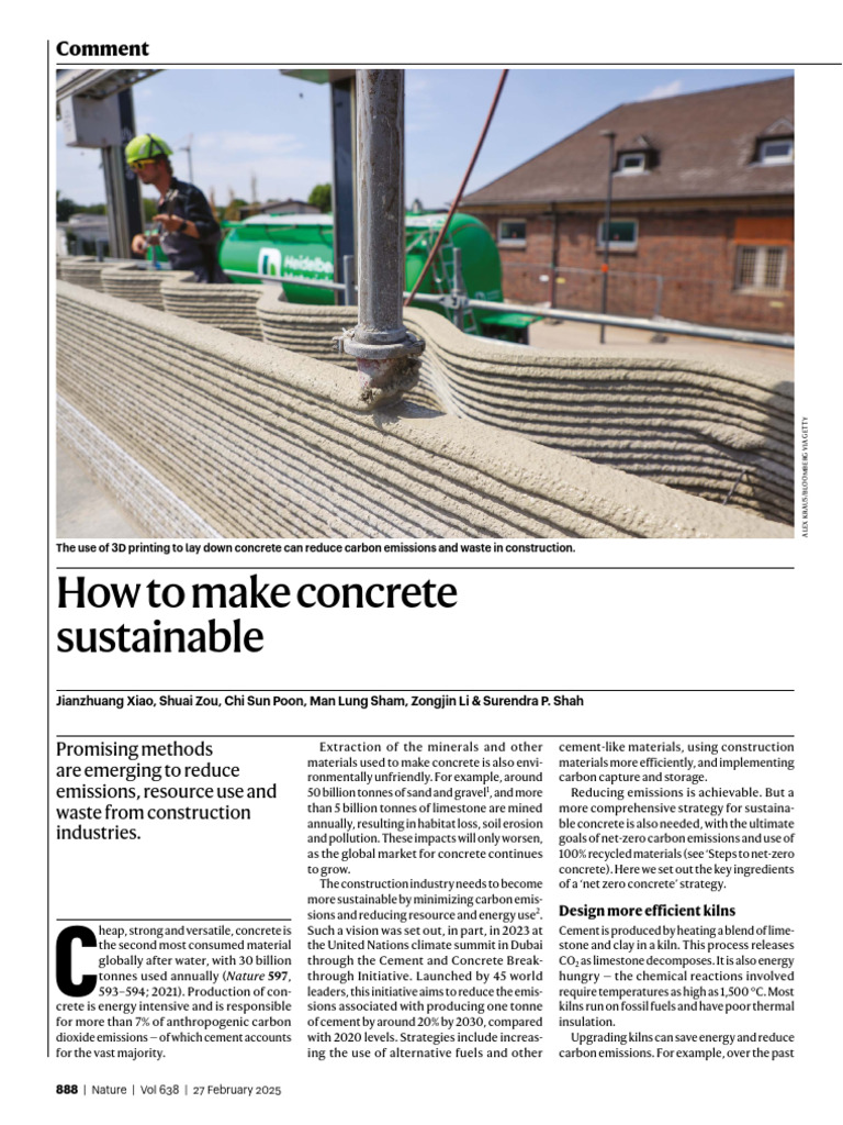 Sustainable Concrete Solutions for 2030 | PDF | Concrete | Cement
