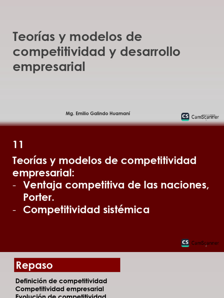 Teorías de Competitividad Empresarial | PDF | Mercado (economía ...
