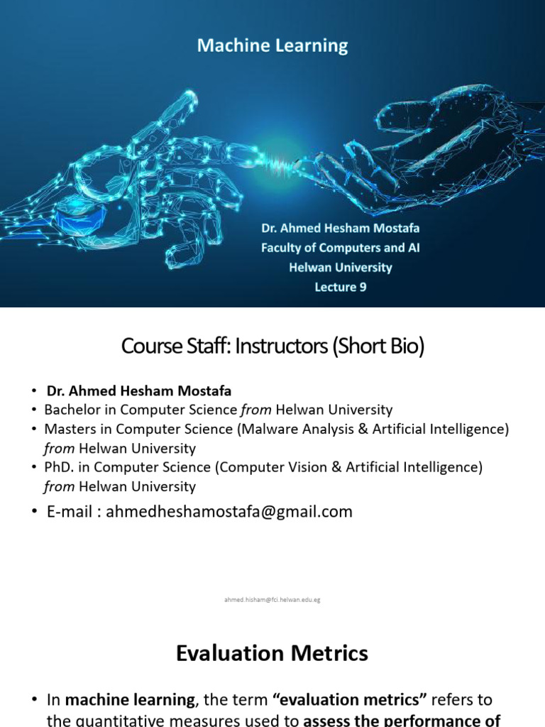 Machine Learning Evaluation Metrics Guide | PDF | Accuracy And ...