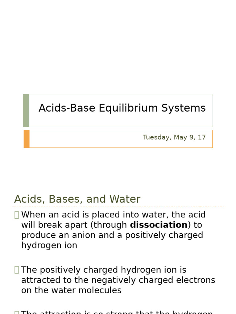 Acids-Base Equilibrium Explained | PDF | Acid | Acid Dissociation Constant
