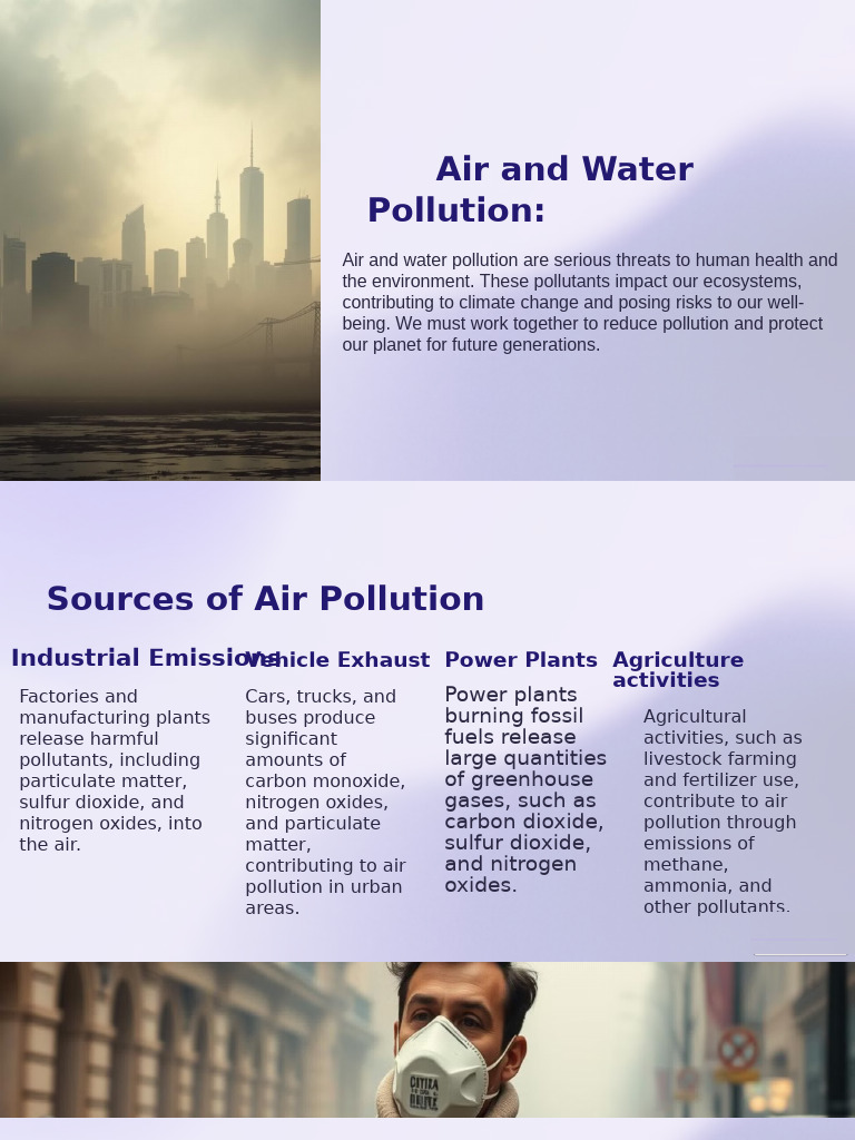 Air and Water Pollution: Causes & Solutions | PDF