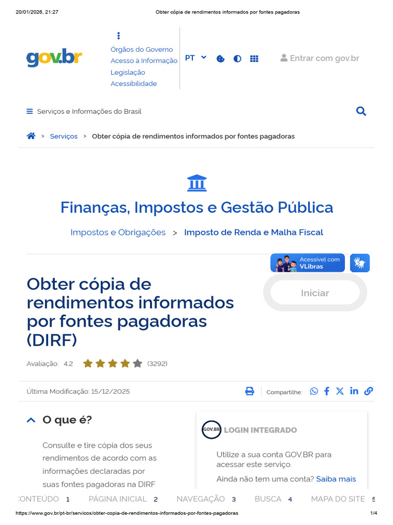 Cópia de Rendimentos DIRF Online | PDF | Impostos | Imposto de Renda