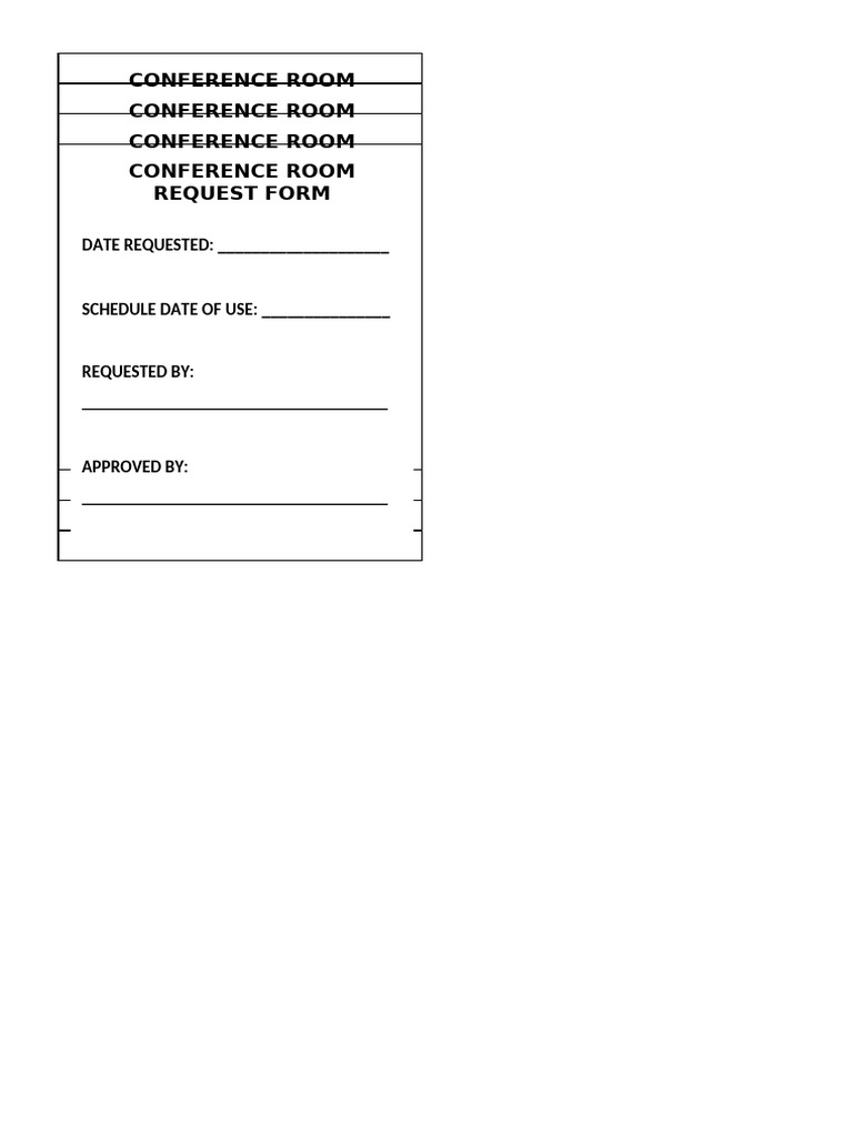 Conference Room Request Form | PDF