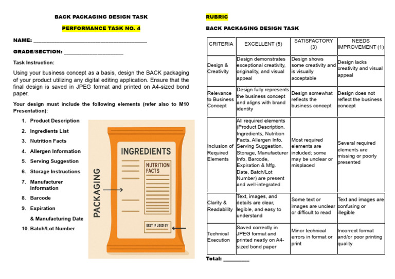 Back Packaging Design Guidelines | PDF