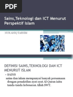 Sains, Teknologi Dan ICT Menurut Perspektif Islam