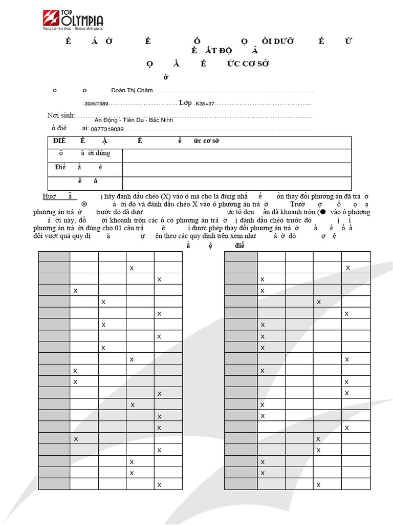 Bài kiểm tra KTCS chung 3 | PDF