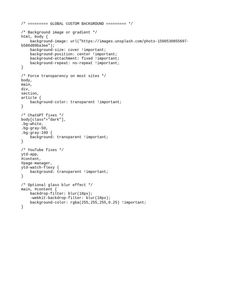 Custom CSS for Background Styling | PDF