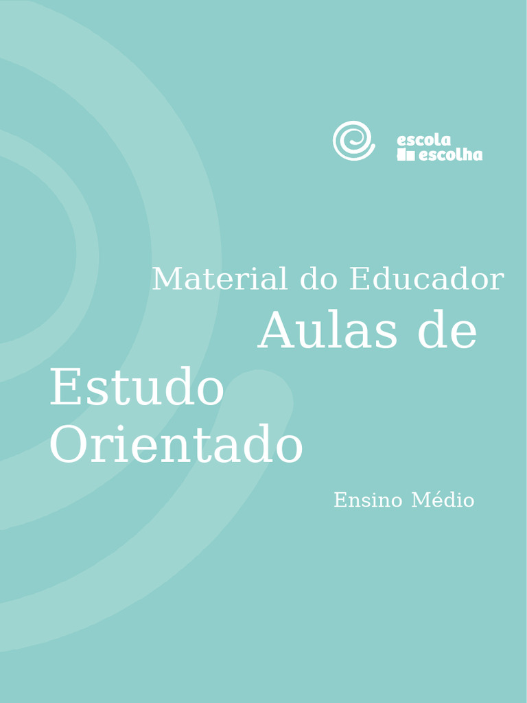 Aulas de Estudo Orientado para Ensino Médio | PDF | Aprendizado ...