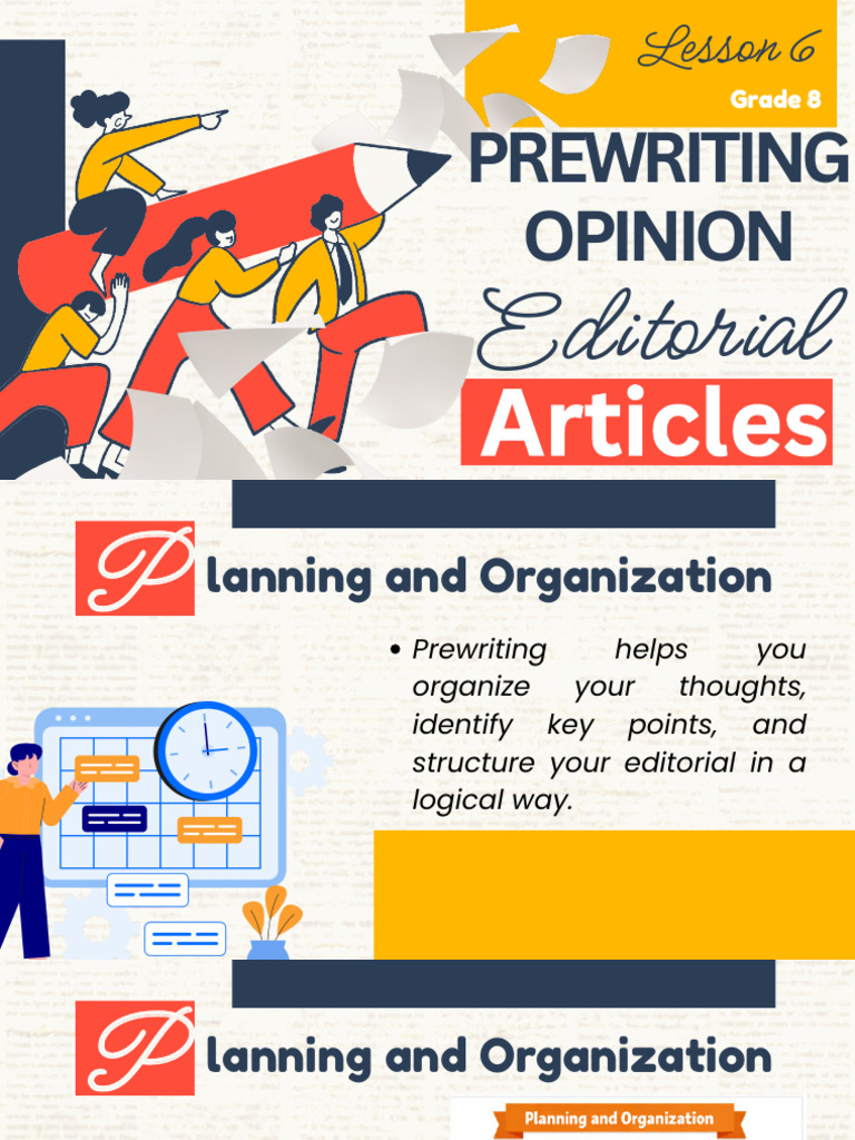 Opinion Editorial Writing Articles Presentation in Yellow Orange and ...