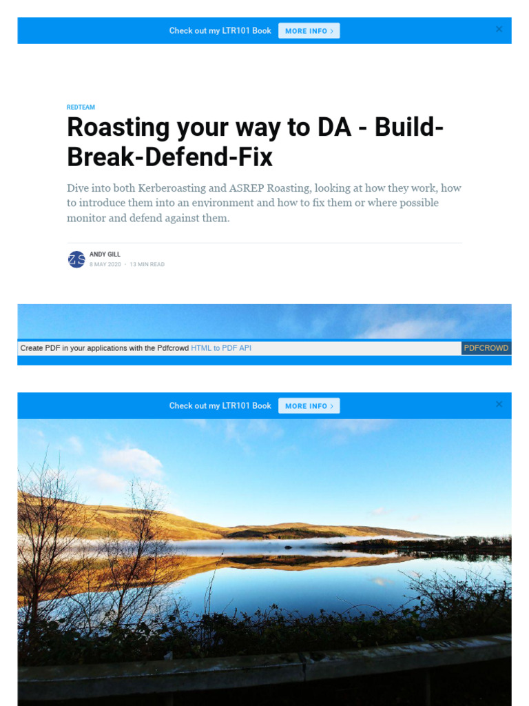 Roasting Your Way To DA - Build-Break-Defend-Fix | PDF | Computer ...