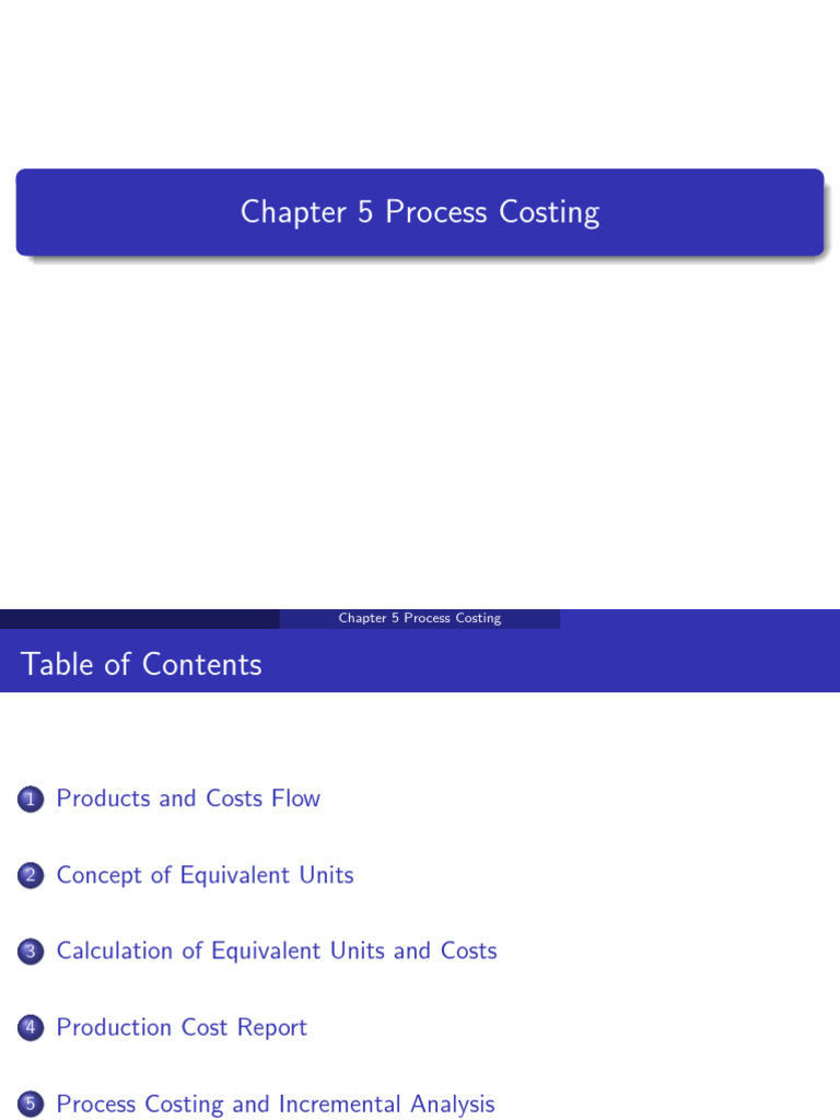 Understanding Process Costing Basics | PDF | Cost | Cost Of Goods Sold