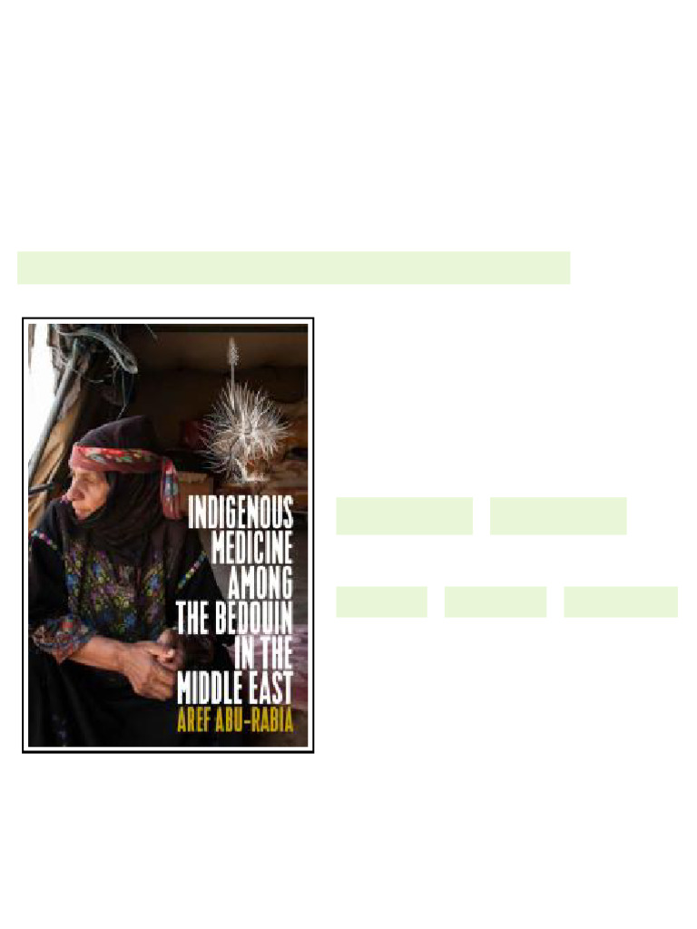 Indigenous Medicine among the Bedouin in the Middle East 1st Edition ...