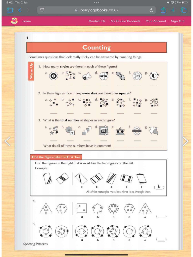 CGP GL NVR 9-10 Counting Exercises p5-6 | PDF
