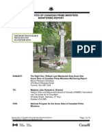 William Lyon Mackenzie King Grave Site Monitoring Report 2011