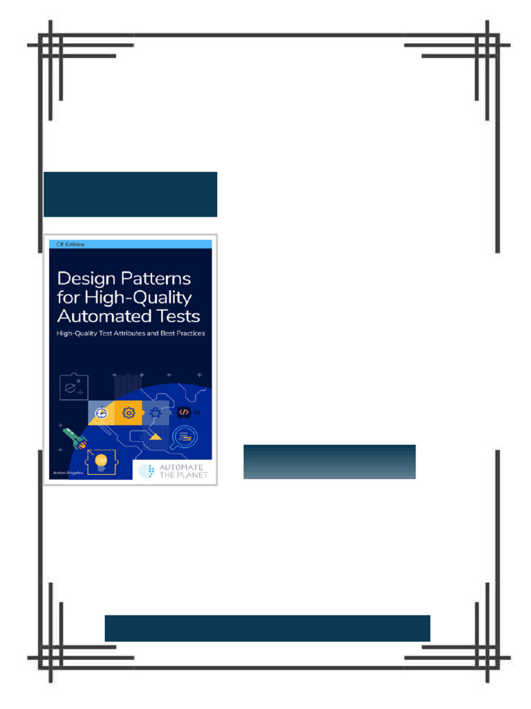 Design Patterns for High-Quality Automated Tests: High-Quality Test ...