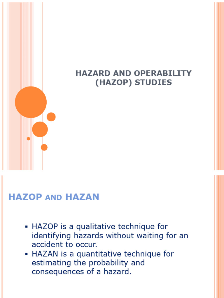 HAZOP and HAZAN: Hazard Analysis Techniques | PDF | Risk | Safety