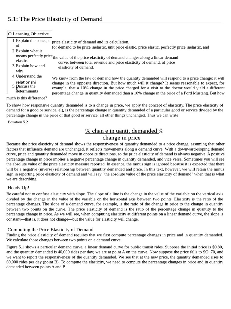 Understanding Price Elasticity of Demand | PDF | Elasticity (Economics ...
