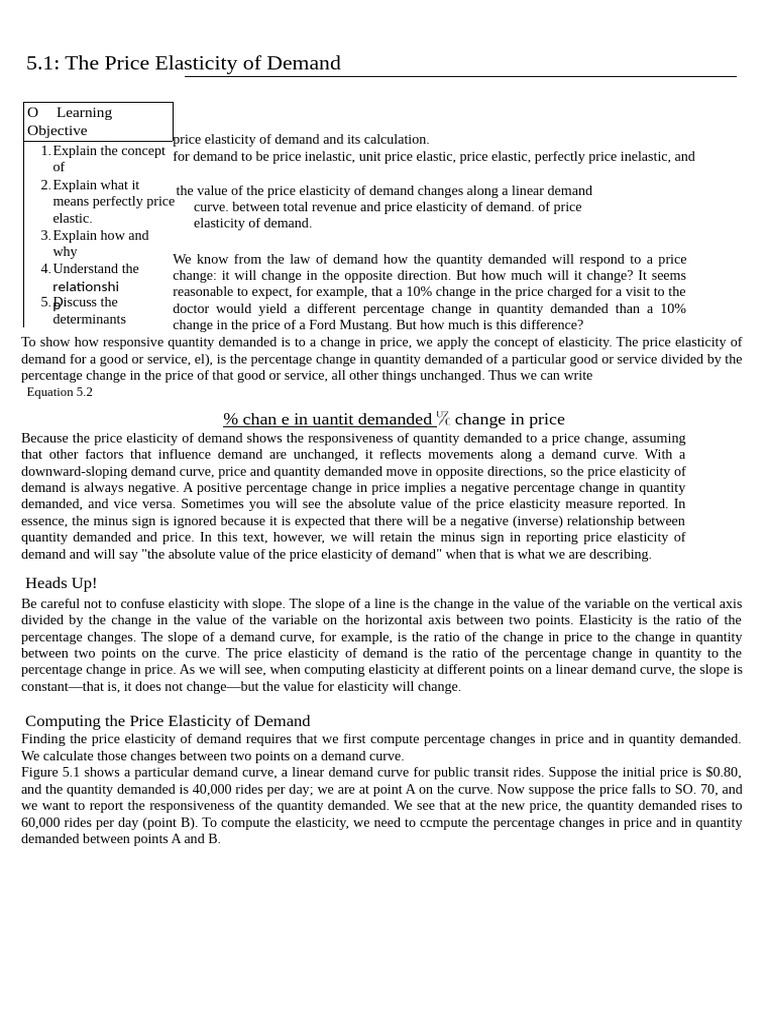 Price Elasticity of Demand Explained | PDF | Elasticity (Economics ...