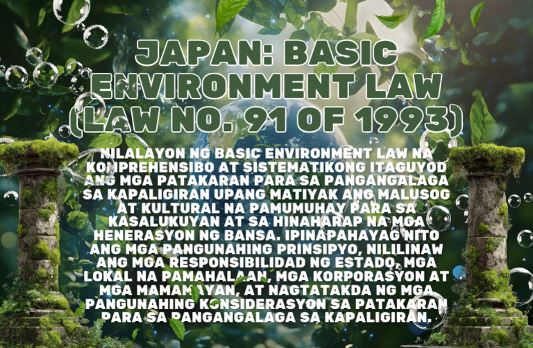 JAPAN Basic Environment Law (Law No. 91 of 1993) - 20260115 - 103316 ...