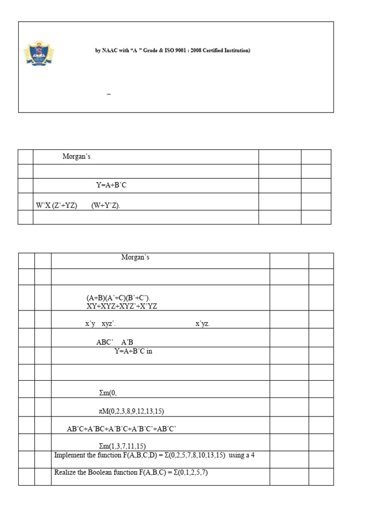 Question Bank Digital Circuits | PDF | Computer Engineering ...
