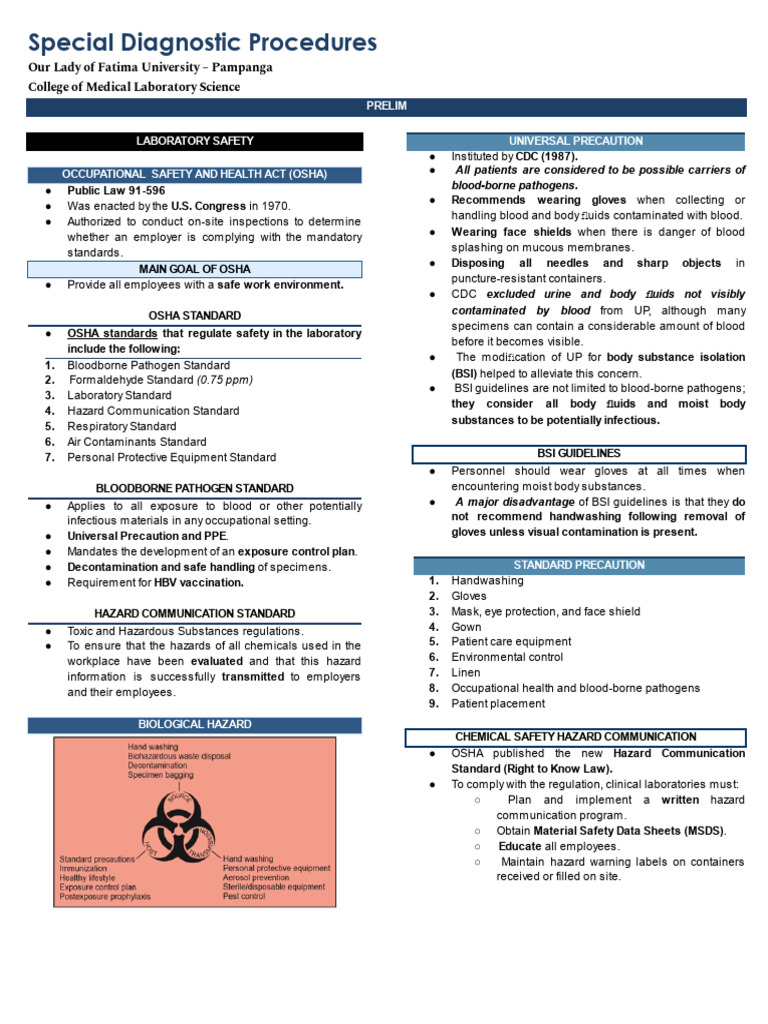 Laboratory Safety and OSHA Standards | PDF | Chemical Reactions | Chemistry