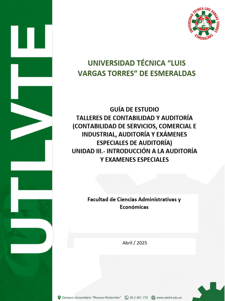 Guía de Auditoría y Contabilidad 2025 | PDF | Auditoría | Contralor