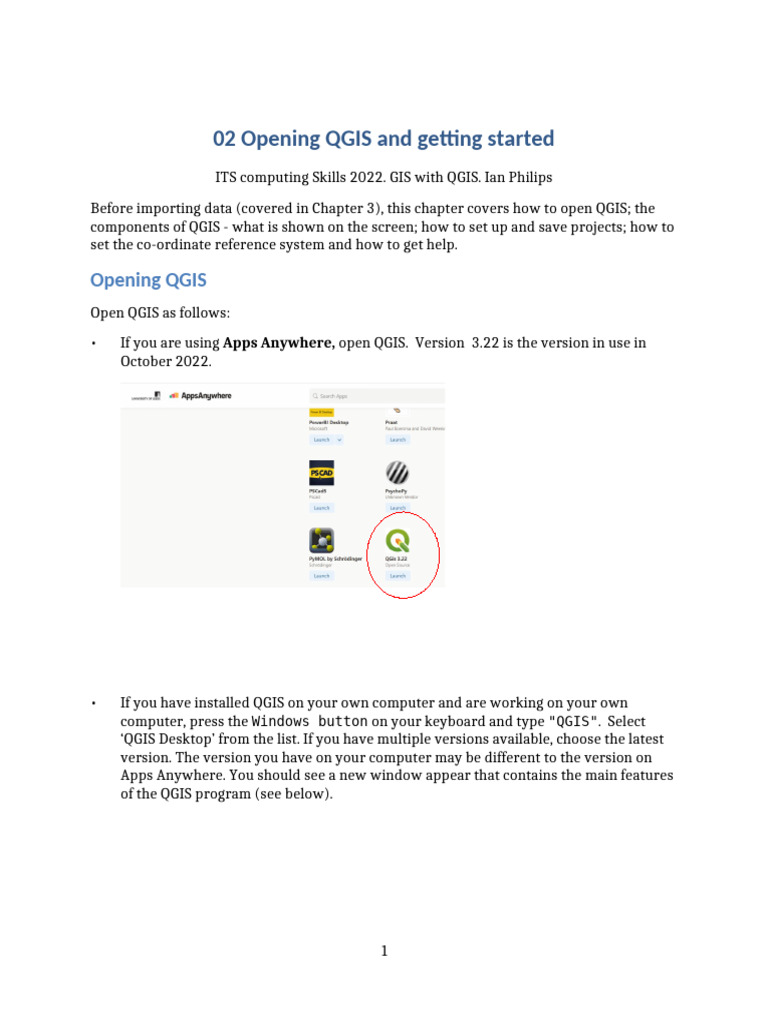 Getting Started with QGIS 3.22 | PDF | Graphical User Interfaces ...