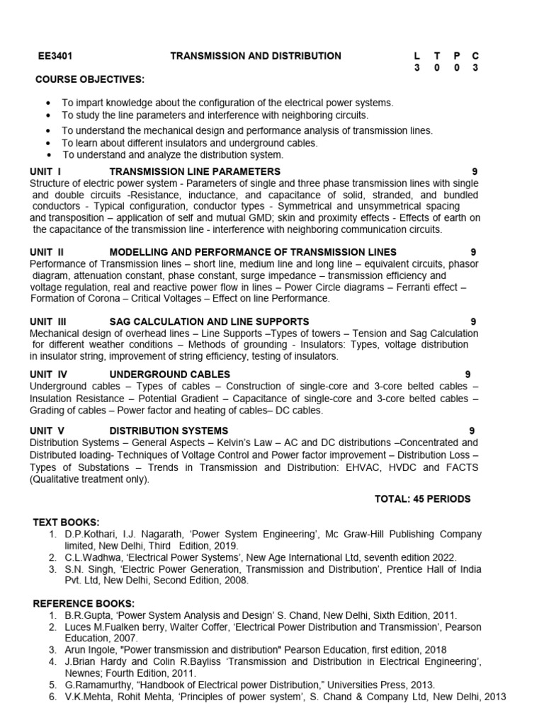 Transmission and Distribution Systems Overview | PDF | Electric Power ...