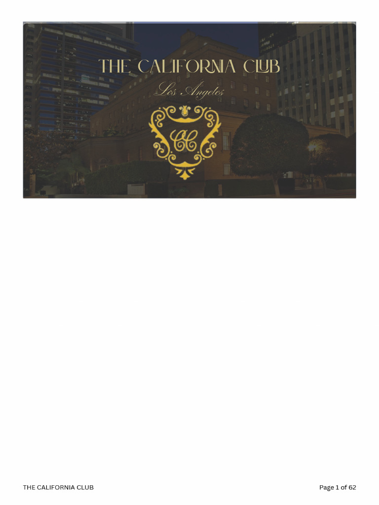 The California Club | PDF