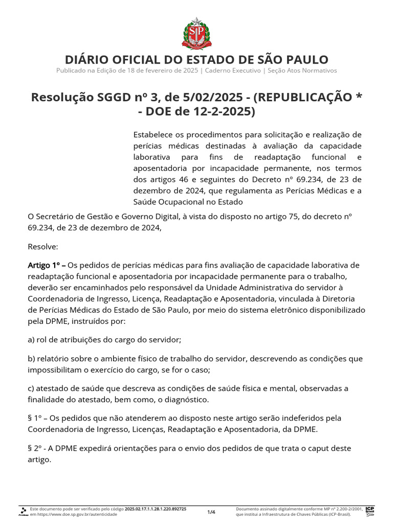 Resolucao_SGGD_03_18022025_jm_cap_laborativa_republicada | PDF | Férias ...