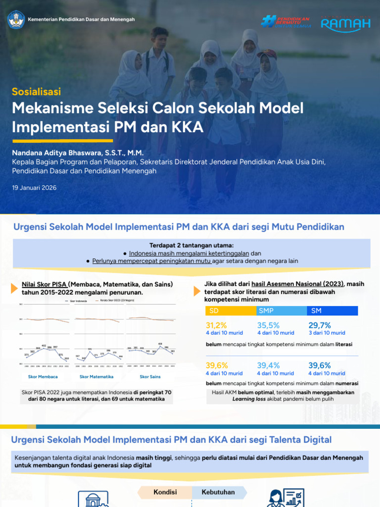 Seleksi Sekolah Model PM dan KKA 2026 | PDF