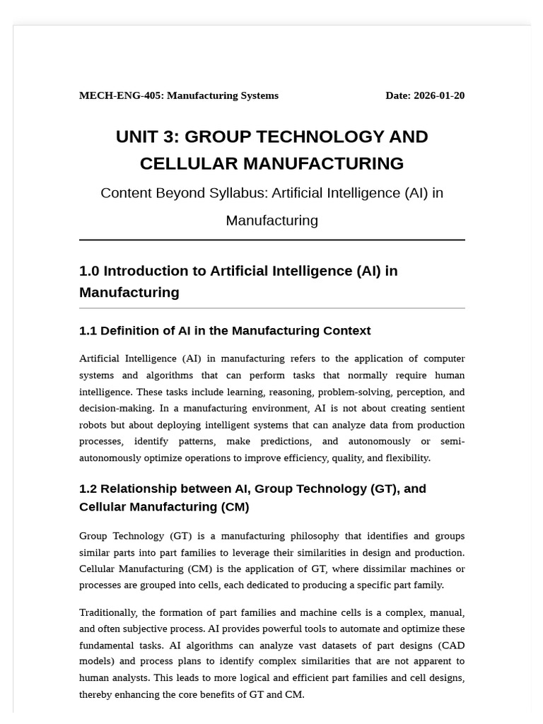 AI in Manufacturing Systems Overview | PDF | Artificial Intelligence ...
