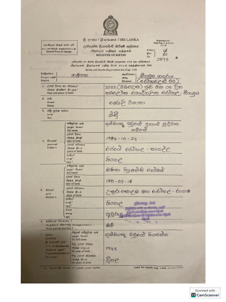 Birth Certificate | PDF