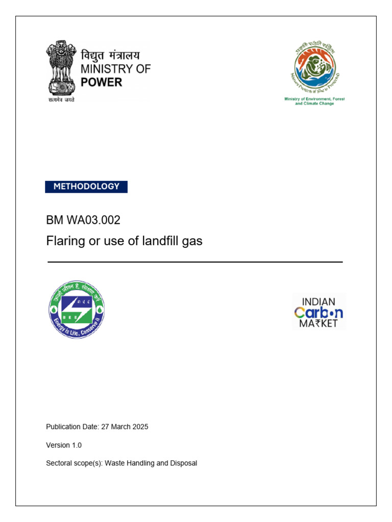 Landfill Gas Flaring Methodology Guide | PDF | Waste | Greenhouse Gas