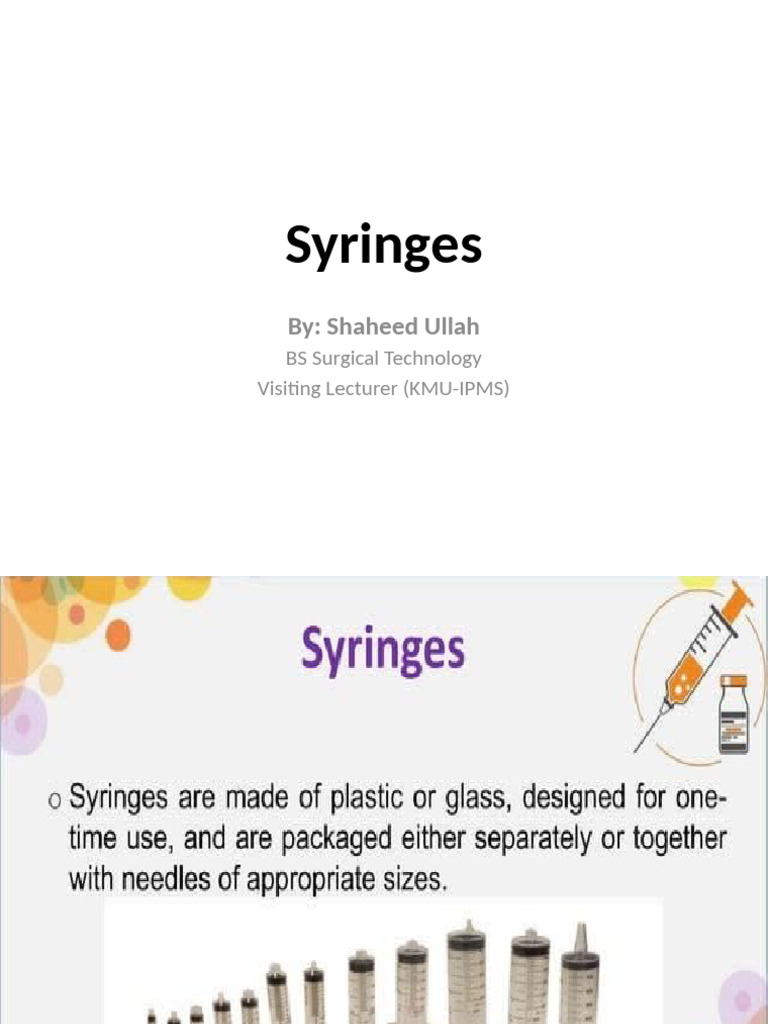 Syringes | PDF