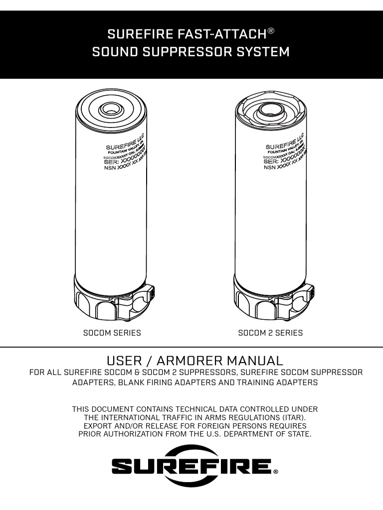 SureFire Fast-Attach Suppressor Manual | PDF | Gun Barrel | Firearms