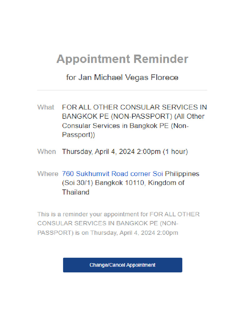 Appointment | PDF