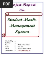 Student Marks Management System | PDF | Databases | Table (Database)